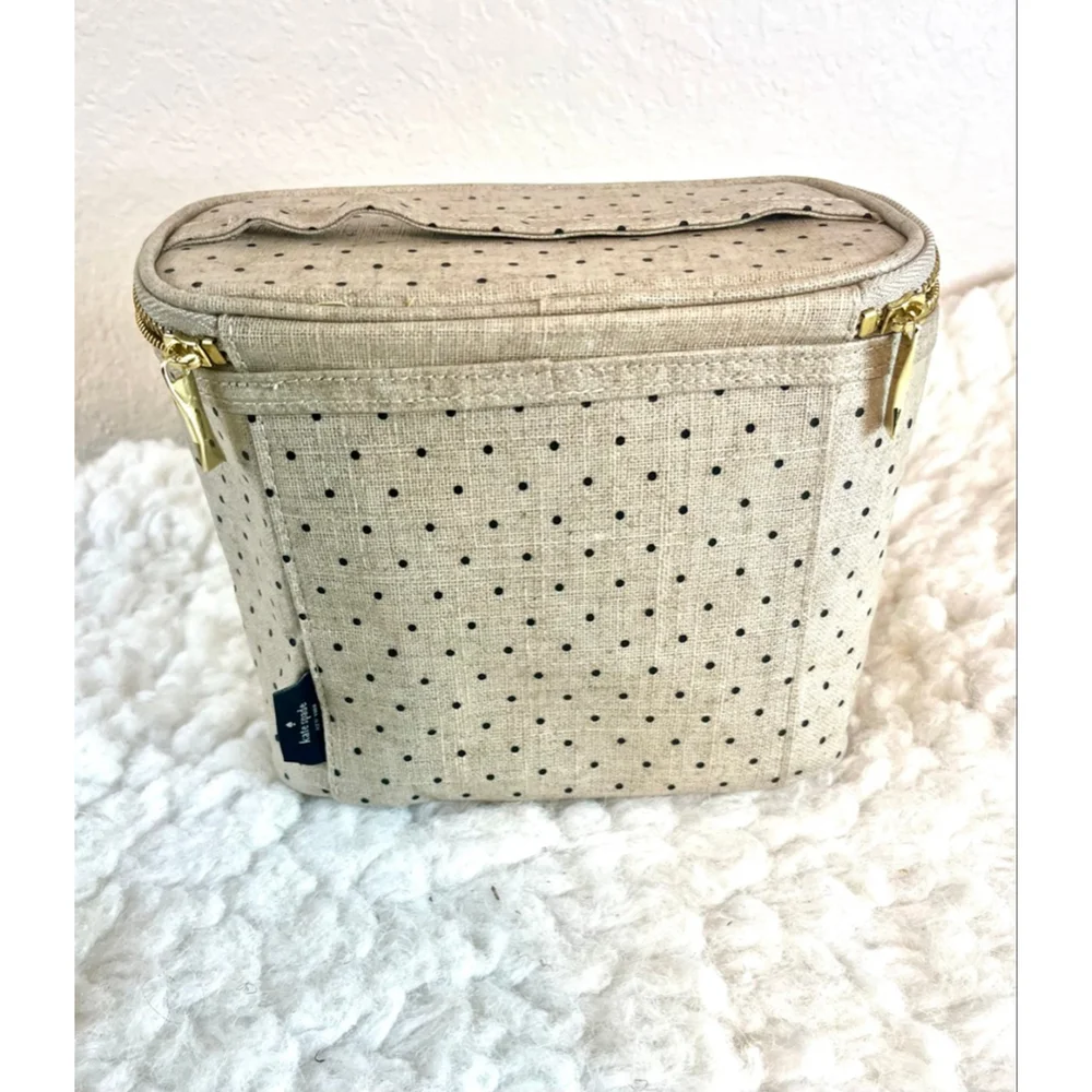 Kate Spade New York Insulated Lunch Tote made of Canvas and Linen
